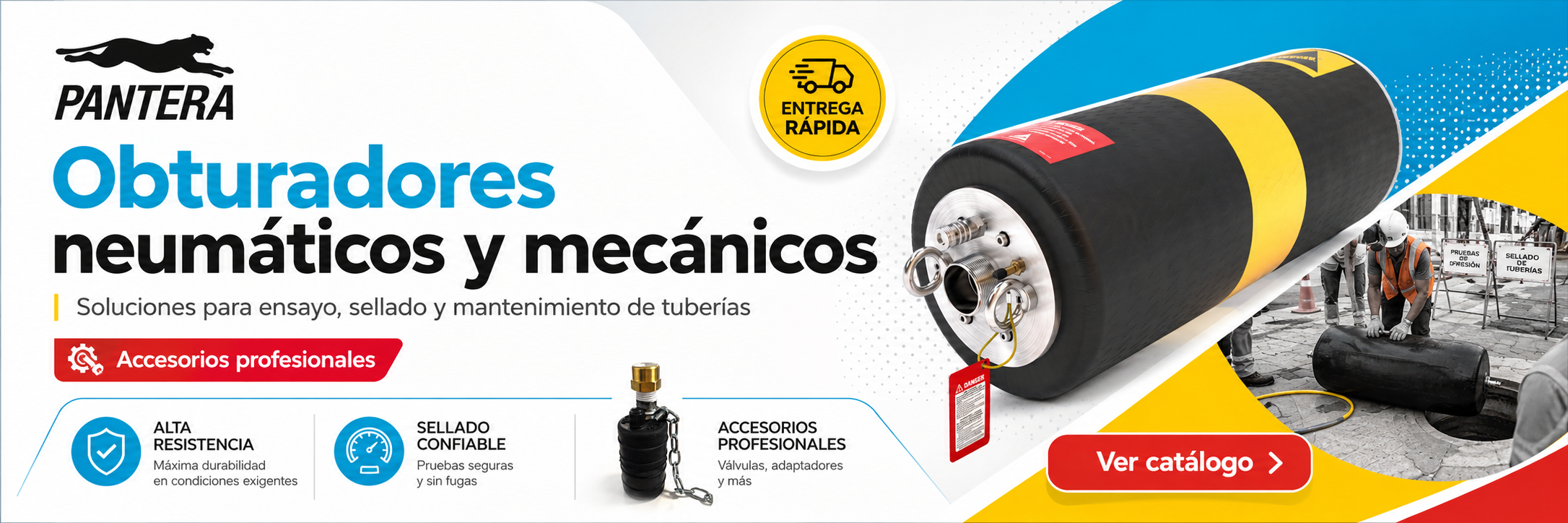 Obturadores neumaticos y mecanicos con entrega rapida